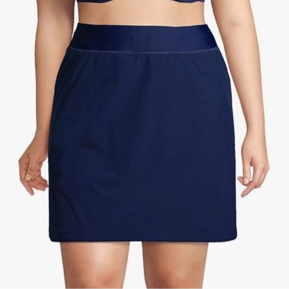Lands’ End Quick Dry Board Skort Navy Blue